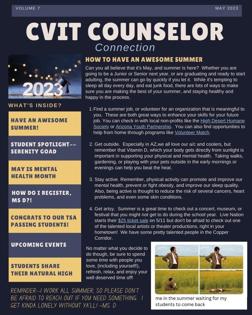 CVIT Counselor Newsletter